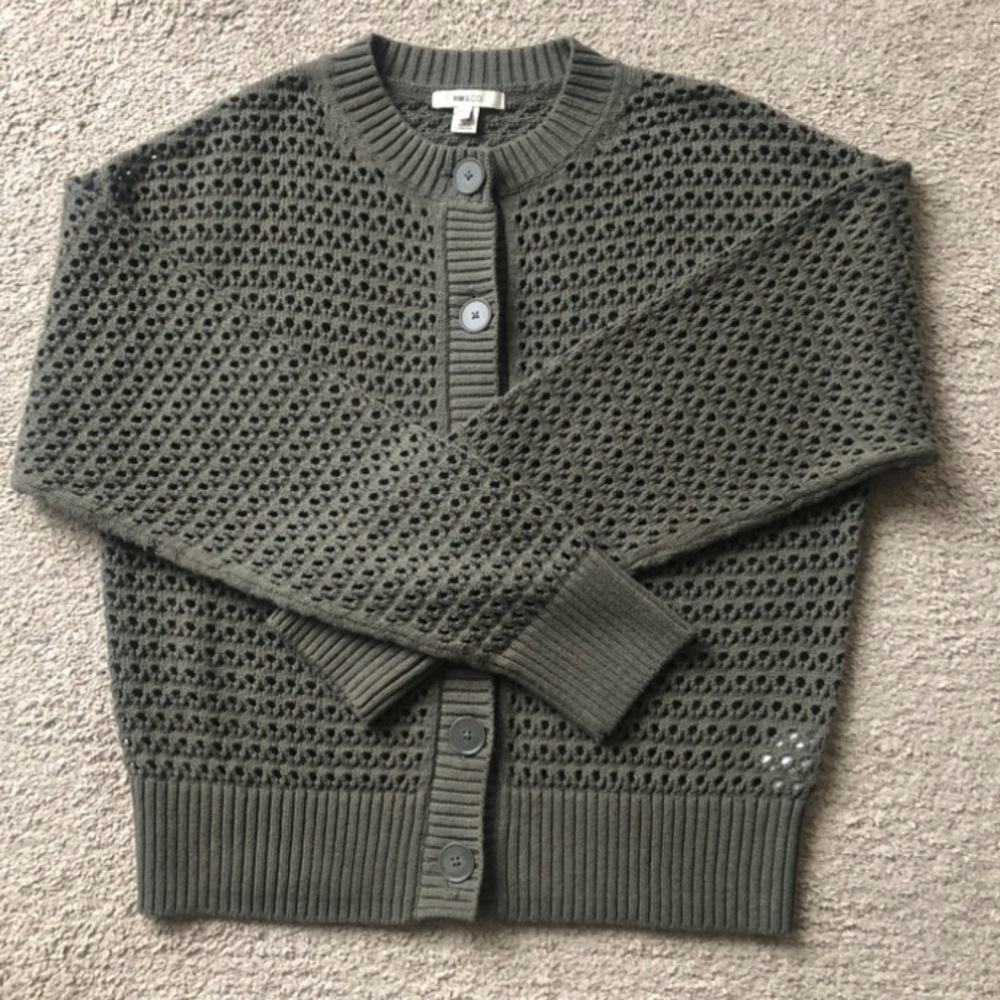 RW&CO. 100% Cotton Open- knit Cardigan Sweater.NWOT.